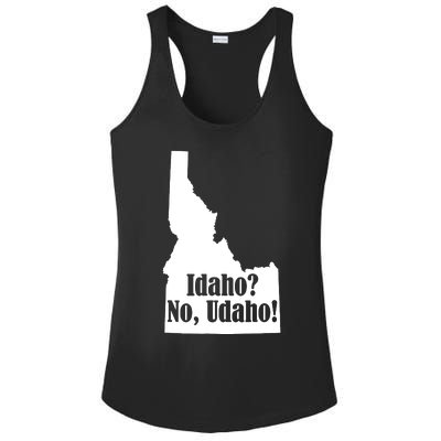 Udaho Shirts Funny Idaho No Udaho Ladies PosiCharge Competitor Racerback Tank