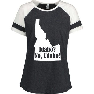 Udaho Shirts Funny Idaho No Udaho Enza Ladies Jersey Colorblock Tee