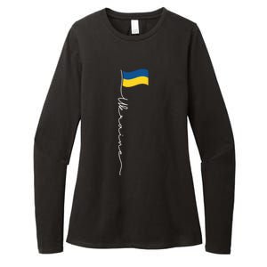 Ukraine Signature Flag Pole Meaningful Gift Patriotic Ukrainian Flag Funny Gift Womens CVC Long Sleeve Shirt