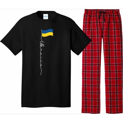 Ukraine Signature Flag Pole Meaningful Gift Patriotic Ukrainian Flag Funny Gift Pajama Set