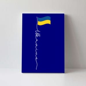 Ukraine Signature Flag Pole Meaningful Gift Patriotic Ukrainian Flag Funny Gift Canvas