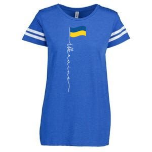 Ukraine Signature Flag Pole Meaningful Gift Patriotic Ukrainian Flag Funny Gift Enza Ladies Jersey Football T-Shirt