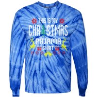 Ugly Sweater Funny This Is My Christmas Pajama Gift Tie-Dye Long Sleeve Shirt