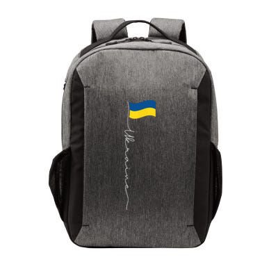 Ukraine Signature Flag Pole Vector Backpack