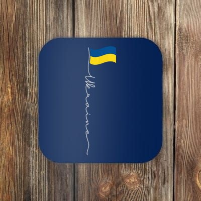 Ukraine Signature Flag Pole Coaster