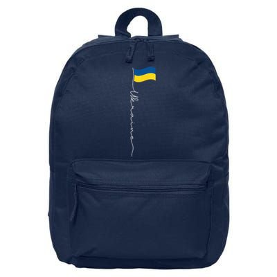 Ukraine Signature Flag Pole 16 in Basic Backpack