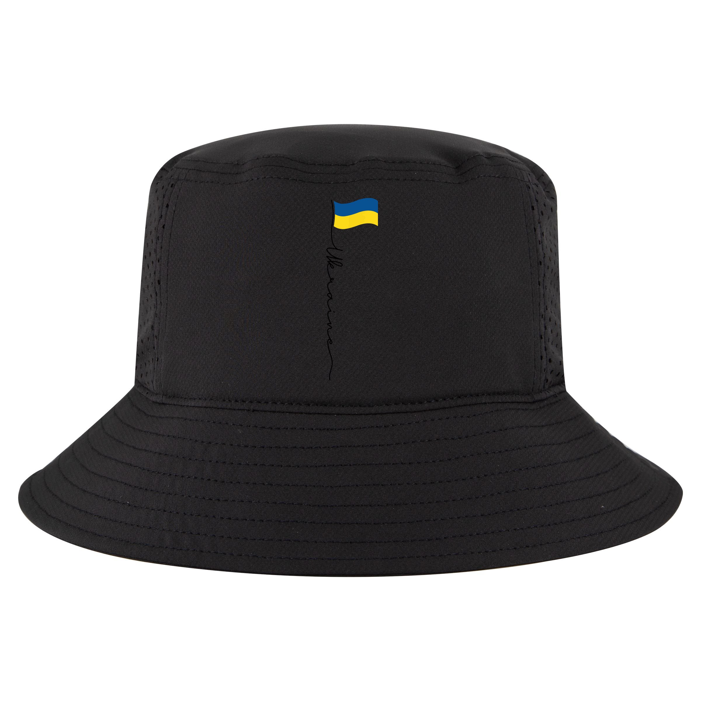 Ukraine Signature Flag Pole Cool Comfort Performance Bucket Hat