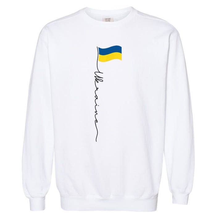 Ukraine Signature Flag Pole Garment-Dyed Sweatshirt