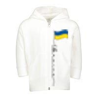 Ukraine Signature Flag Pole Toddler Zip Fleece Hoodie