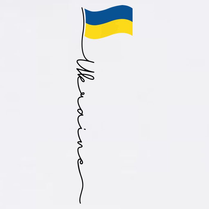 Ukraine Signature Flag Pole Cooling Performance Crew T-Shirt