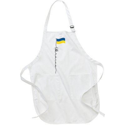 Ukraine Signature Flag Pole Full-Length Apron With Pockets