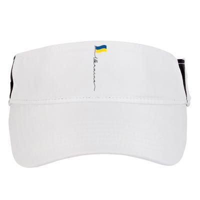 Ukraine Signature Flag Pole Adult Drive Performance Visor