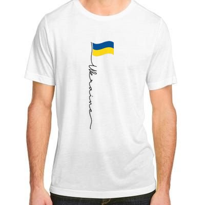 Ukraine Signature Flag Pole Adult ChromaSoft Performance T-Shirt