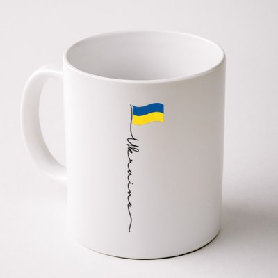 Ukraine Signature Flag Pole Coffee Mug