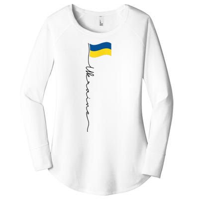 Ukraine Signature Flag Pole Women's Perfect Tri Tunic Long Sleeve Shirt