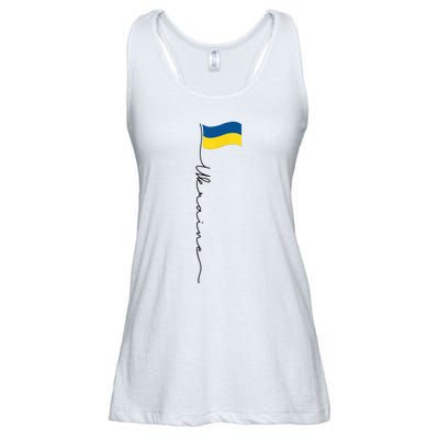 Ukraine Signature Flag Pole Ladies Essential Flowy Tank