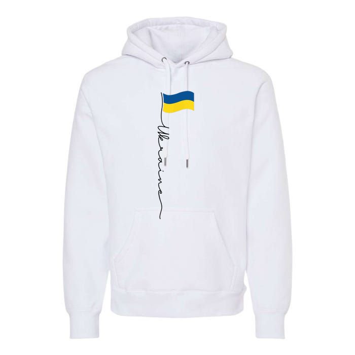 Ukraine Signature Flag Pole Premium Hoodie