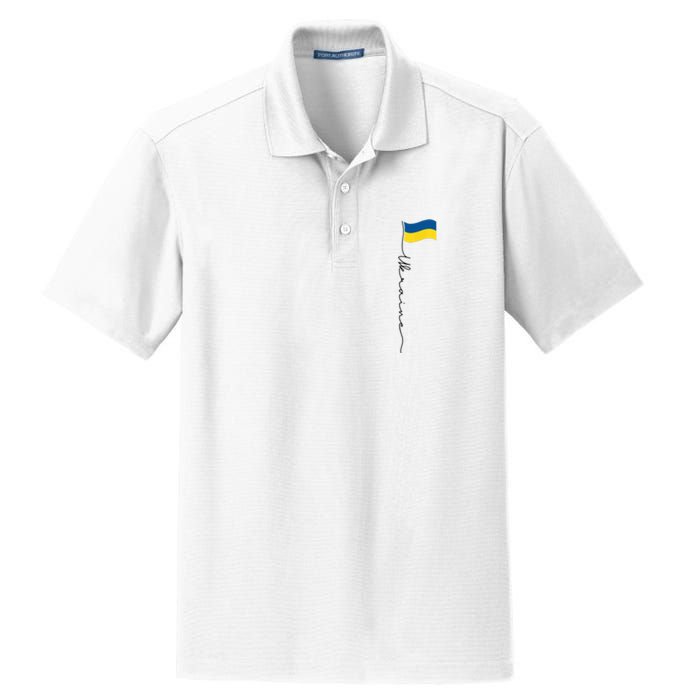 Ukraine Signature Flag Pole Dry Zone Grid Polo