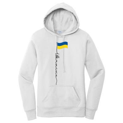 Ukraine Signature Flag Pole Women's Pullover Hoodie