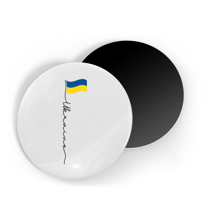 Ukraine Signature Flag Pole Magnet