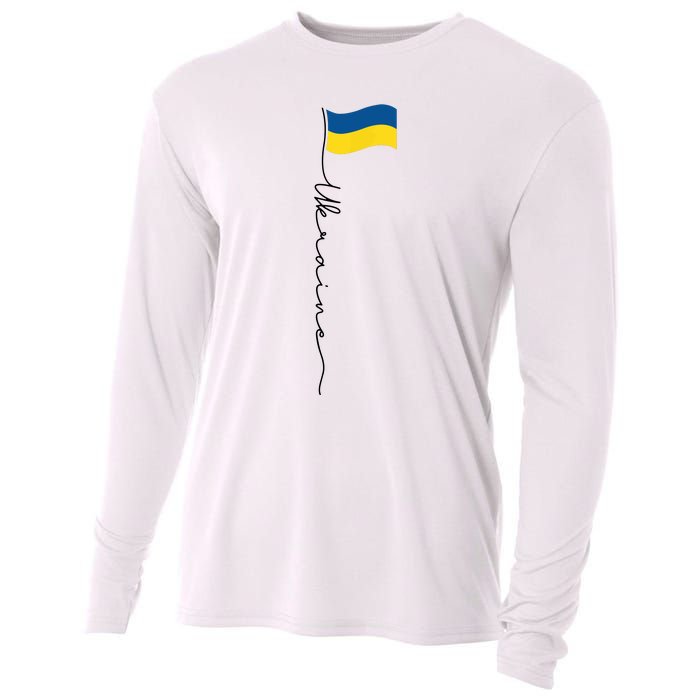 Ukraine Signature Flag Pole Cooling Performance Long Sleeve Crew