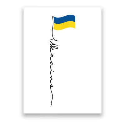 Ukraine Signature Flag Pole Poster