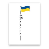 Ukraine Signature Flag Pole Poster