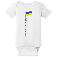 Ukraine Signature Flag Pole Baby Bodysuit