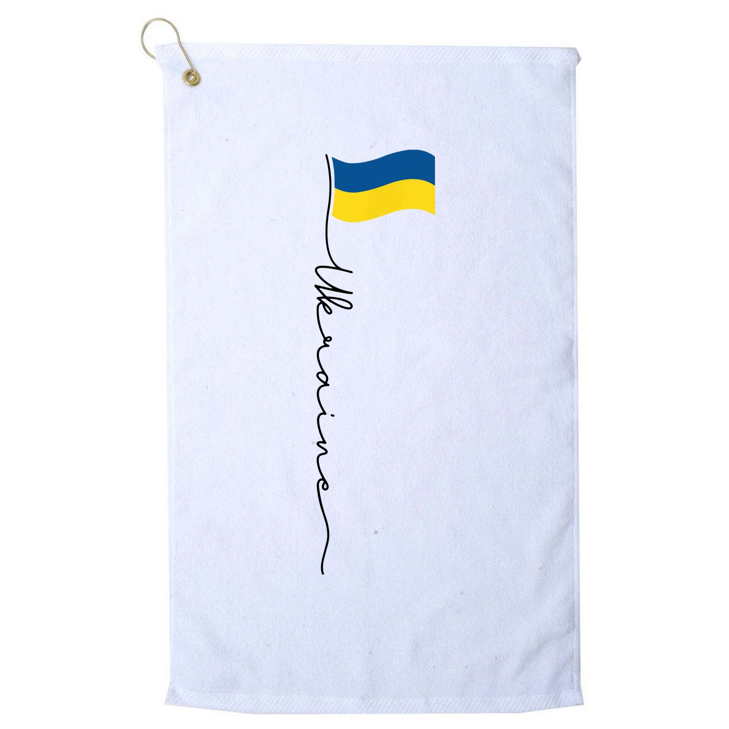 Ukraine Signature Flag Pole Golf Towel