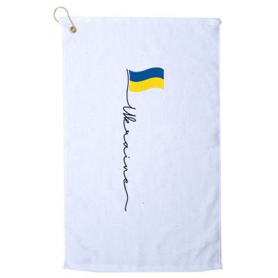 Ukraine Signature Flag Pole Platinum Collection Golf Towel