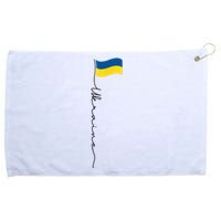 Ukraine Signature Flag Pole Grommeted Golf Towel