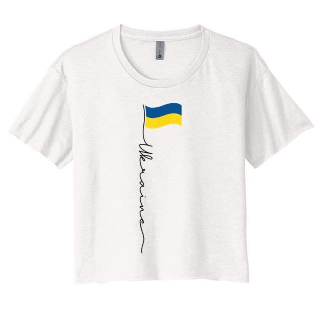 Ukraine Signature Flag Pole Crop Top