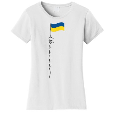 Ukraine Signature Flag Pole Women's T-Shirt