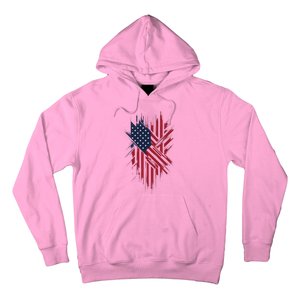 United States Flag Integrated With A Modern Hoodie