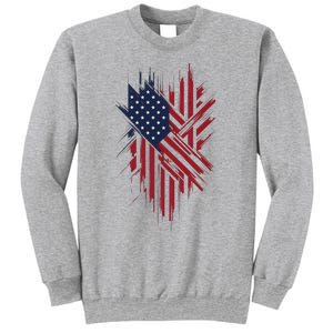 United States Flag Integrated With A Modern Sweatshirt