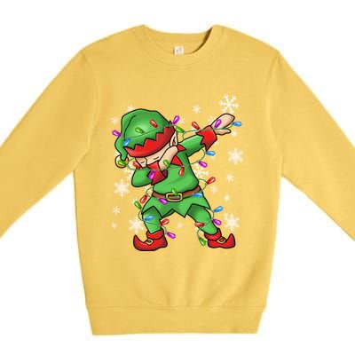 Ugly Sweater Gift Christmas Squad Dabbing Elf Gift Premium Crewneck Sweatshirt