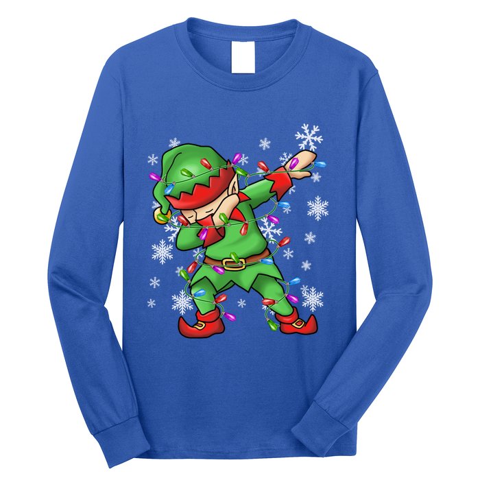 Ugly Sweater Gift Christmas Squad Dabbing Elf Gift Long Sleeve Shirt