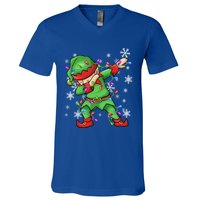 Ugly Sweater Gift Christmas Squad Dabbing Elf Gift V-Neck T-Shirt