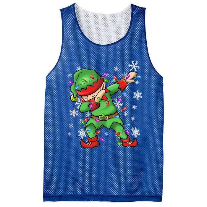 Ugly Sweater Gift Christmas Squad Dabbing Elf Gift Mesh Reversible Basketball Jersey Tank