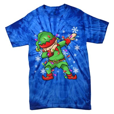 Ugly Sweater Gift Christmas Squad Dabbing Elf Gift Tie-Dye T-Shirt