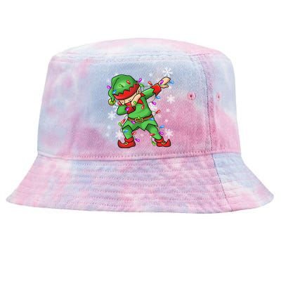 Ugly Sweater Gift Christmas Squad Dabbing Elf Gift Tie-Dyed Bucket Hat