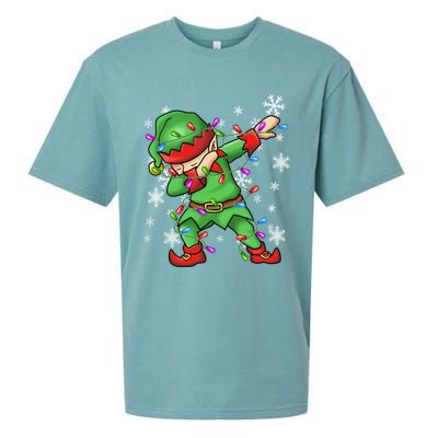 Ugly Sweater Gift Christmas Squad Dabbing Elf Gift Sueded Cloud Jersey T-Shirt