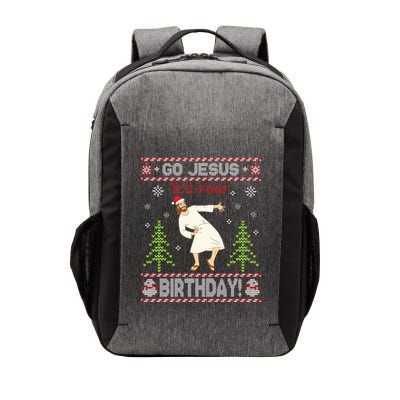 Ugly Sweater Go Jesus ItS Your Birthday Merry Christmas Day Long Sleeve Vector Backpack