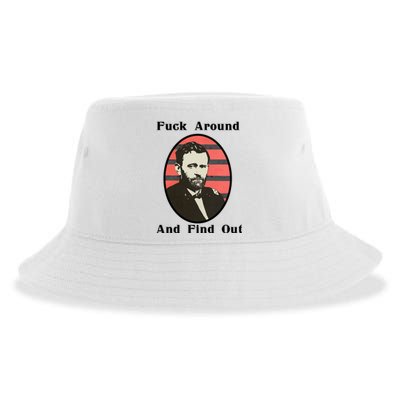 Ulysses S. Grant F Around And Find Out Sustainable Bucket Hat