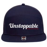 Unstoppable So get out of my way Inspirational 7 Panel Mesh Trucker Snapback Hat