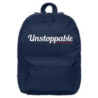 Unstoppable So get out of my way Inspirational 16 in Basic Backpack