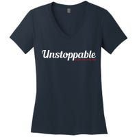 Unstoppable So get out of my way Inspirational Women's V-Neck T-Shirt