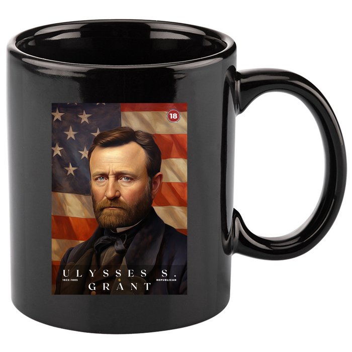 Ulysses S. Grant 18th President Of The United States Portrait 11oz C Handle Ceramic Mug