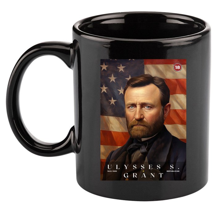 Ulysses S. Grant 18th President Of The United States Portrait 11oz C Handle Ceramic Mug