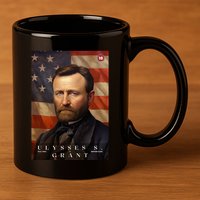Ulysses S. Grant 18th President Of The United States Portrait 11oz C Handle Ceramic Mug